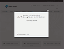 Tablet Screenshot of bluecanvas.pl